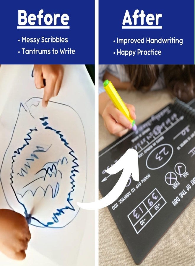 Berrybee 6-in-1 Montessori-Inspired Pre-Writing Board | Number System Time Fractions Operations | Reusable Handwriting Practice for Kids 2-6 Years | Educational & Durable (Maths Level 2) - Image 5